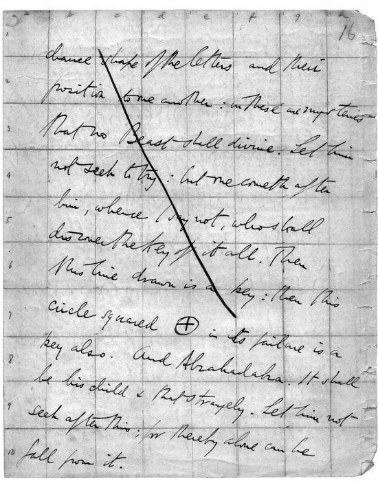 Página do manuscrito do Livro da Lei, 1904